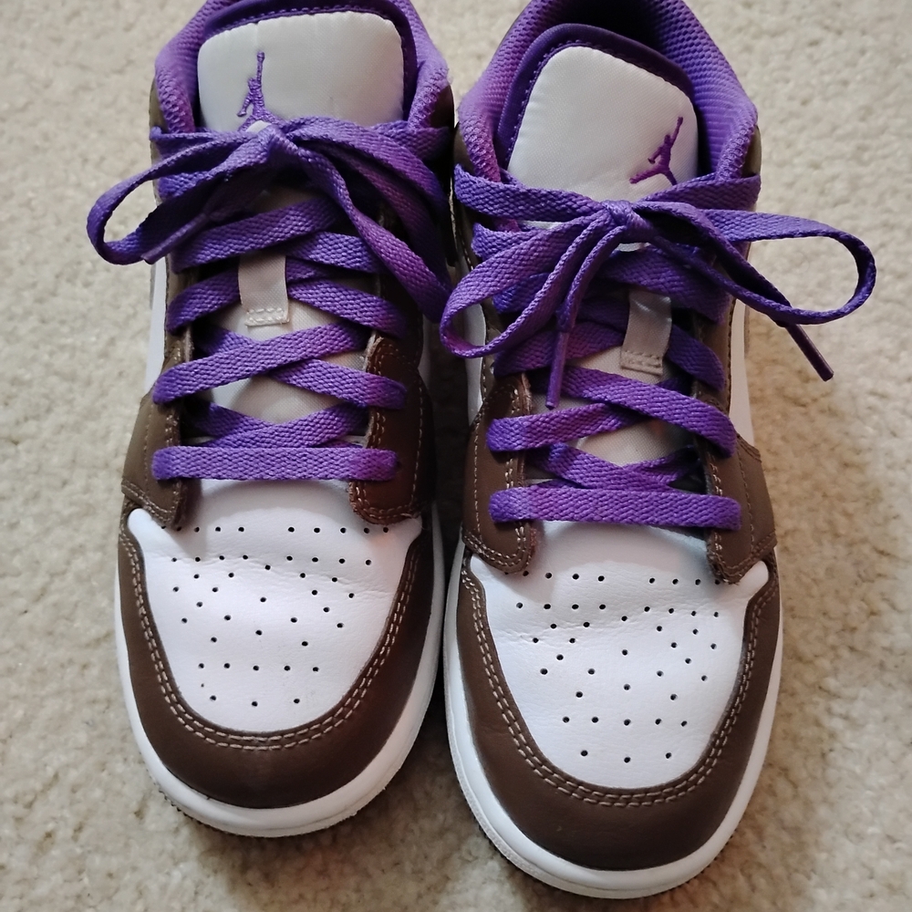 VGUC Jordan Kids' Purple and Brown Sneakers - Sz 4.5